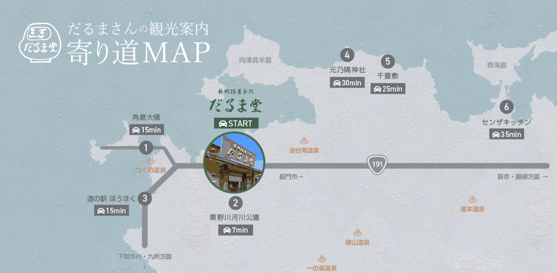 だるまさんの観光案内寄り道MAP