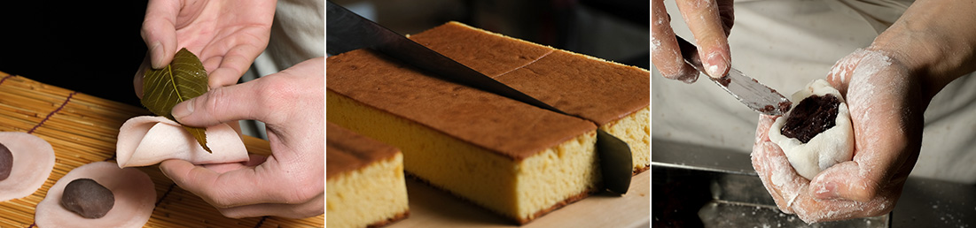 菓子作りの風景